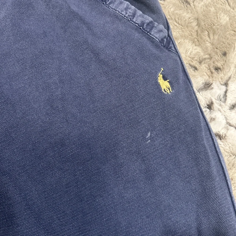 Men's Vtg Polo‎ Ralph Lauren Cotton Blend Drawstring Blue Sweat Shorts Size S